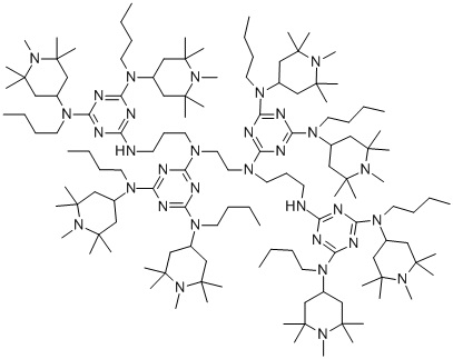 1,3,5-triazine-2,4,6-triamine,N,N’’’-[1,2-ethane-diyl-bis-bis[N’,N’’-dibutyl-N’,N’’-bis(1,2,2,6,6- pentamethyl-4-piperidinyl)]