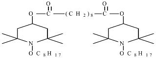 Decanedioic acid, bis(2,2,6,6-tetramethyl-1-(octyloxy)-4-piperidinyl)ester, reaction products with 1,1-dimethylethylhydroperoxide and octane